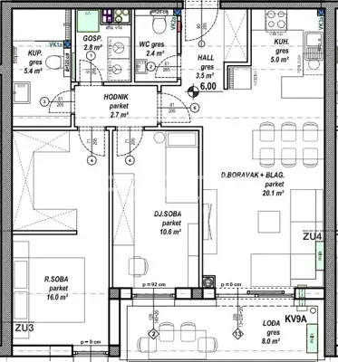 Apartment for sale in Globetka, 68,5 m² - 6