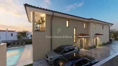 Dvojna kuća 130 m², Malinska - bazen i okućnica - 13