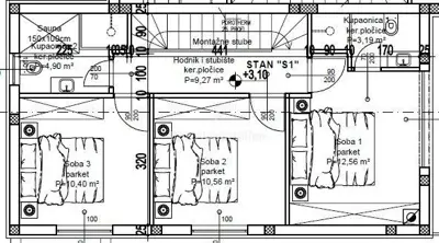 Apartment 133 m², Ika - duplex, 3 rooms and terrace 92 m² - 24
