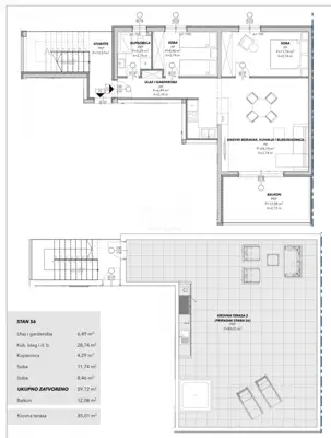 TROGIR, ČIOVO - Exklusive Wohnung mit Dachterrasse und Meerblick - 6