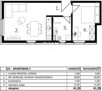 Apartman 41 m², Vodice - novogradnja u mirnom dijelu - 8