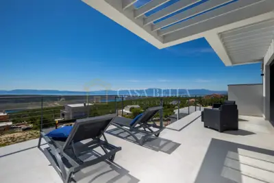 Vila 260 m², Šmrika - bazen i panoramski pogled na more - 14
