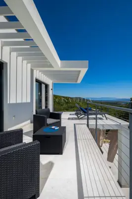 Vila 260 m², Šmrika - bazen i panoramski pogled na more - 16