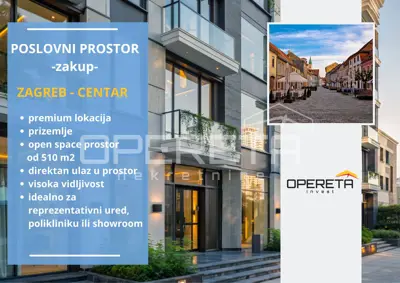 Gewerbefläche 510 m², Gornji Grad - Medveščak, Ladenlokal zur Straße