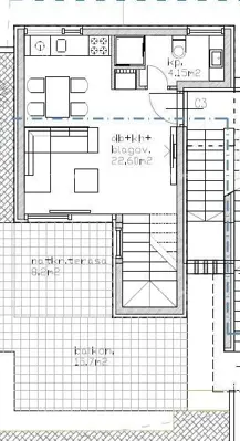 Apartment 72 m², Lovrečica, Meerblick - 3