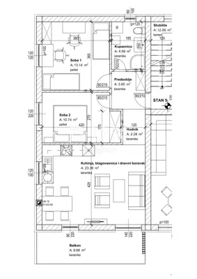 Apartment 67 m², Viškovo - new build and balcony - 2