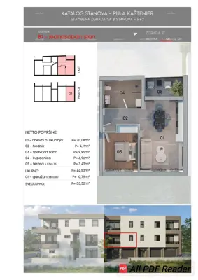 Stan 44,53 m², Kaštanjer, Pula - blizu Pula City Malla - 5