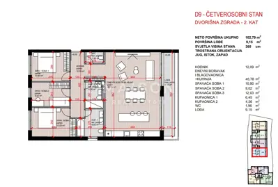 Stan 103 m², Maksimir - 3 spavaće sobe i lođa - 3