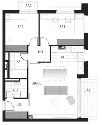 Wohnung 73 m², Delnice Zentrum - Neubau in der Lujzijanska Straße