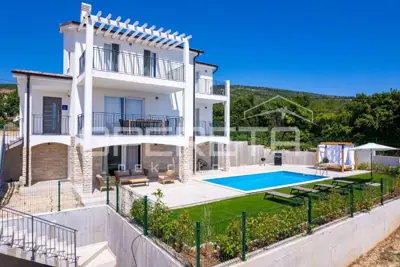 Vila 177 m², Labin - panoramski pogled na more