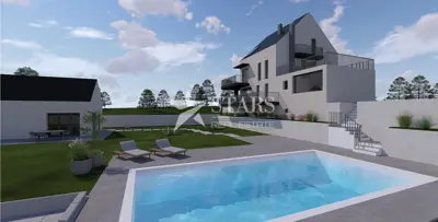 Gorski kotar, Mrkopalj - Projekt luksuzne kuće za odmor s bazenom na p - 3