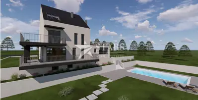 Gorski kotar, Mrkopalj - Projekt luksuzne kuće za odmor s bazenom na p - 2