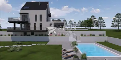 Gorski kotar, Mrkopalj - Projekt luksuzne kuće za odmor s bazenom na p