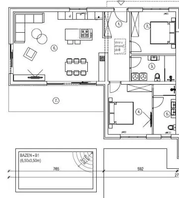 Vila 109 m², Prhati kod Barbana, bazen i dvorište - 3