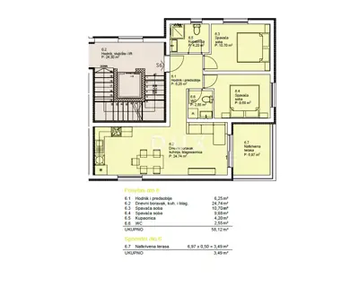Apartment 64.2 m², Srima near Vodice - 2 bedrooms, terrace - 23