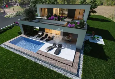 Villa 265 m², Labin - bazen i pogled na more