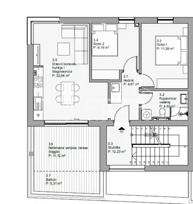 Wohnung zum Kauf in Povljana, 66,8 m² - 5