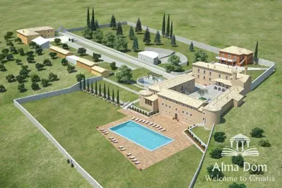 Stancija 18 772 m², Labin - barokna palača i restorani