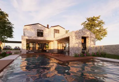 Vila 227 m², Krk - panoramski pogled na more - 3