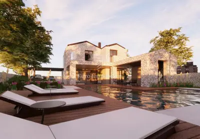 Vila 227 m², Krk - panoramski pogled na more - 2