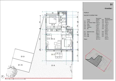 Novalja, moderna novogradnja, stan S1, NKP 74 m² - 8