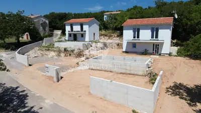 Labin, dvije renovirane kamene kuće sa bazenom, pogled more - 16