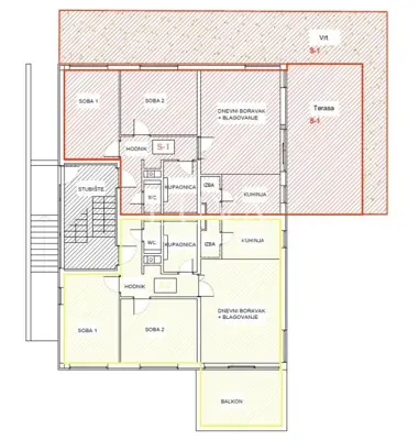 Wohnung 87,6 m², Perjavica - 1. Stock, Terrasse und Garten - 15