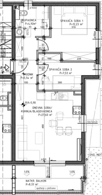 Stan 62 m², Kaštel Stari - 2 sobe, balkon i PM - 13