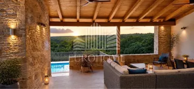 ISTRA, villa s bazenom, terasom i ljetnom kuhinjom, Barban, Manjadvorc