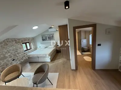 House 120 m², Kaštelir - pool and sunbathing area - 13