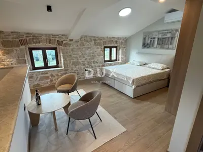 House 120 m², Kaštelir - pool and sunbathing area - 14