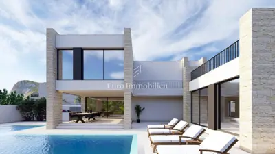 Villen in Radovin, Meerblick und beheizter Pool - 17