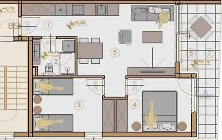 Wohnung 56 m², Medulin - 200 m vom Strand - 8