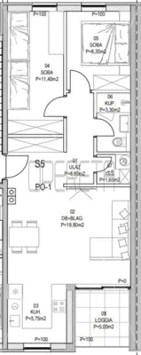 Stan Novogradnja Barban 64 m², 2 sobe - 5