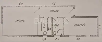 Šalata, dvosoban stan, površine 50 m², u prizemlju zgrade, vrt - 14