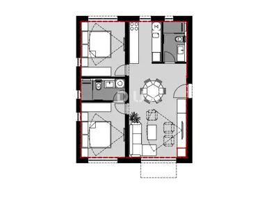 Stan 70 m², Vodice - pogled na more i mirna lokacija - 7