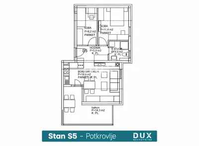 Wohnung 54,6 m², Rogoznica - Panoramablick auf das Meer - 16