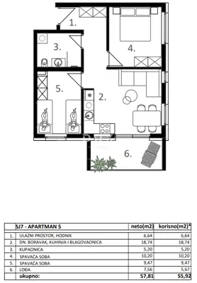 Apartment 55.9 m², Vodice - new build, 2 bedrooms - 9