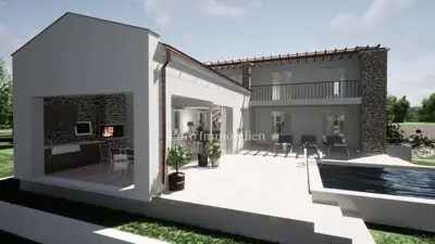 Moderna villa s bazenom u izgradnji - 5