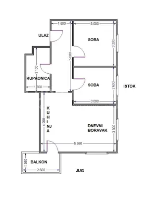Apartment 58 m², Malešnica - 3 rooms, elevator and balcony - 18