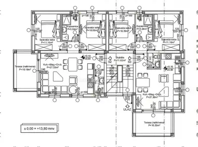 Apartman 66 m², Rogoznica - pogled na more i terasa - 3