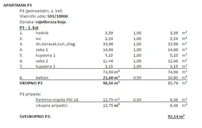 Stan 92 m², Opatija - 2 spavaće sobe, 2 kupaonice - 21