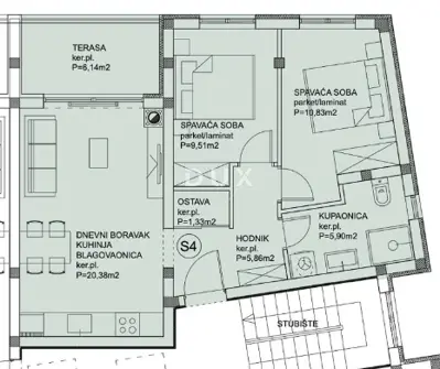 Istra, Peroj, stan, 59,95 m², novogradnja s pogledom na more - 2