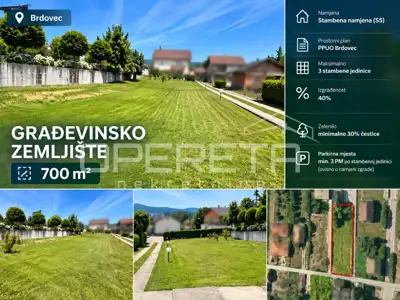 Building plot 700 m², Brdovec - peaceful elevation and view