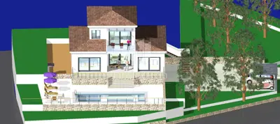 Baugrundstück 2.288 m², Dobreć - Panoramablick auf das Meer - 4
