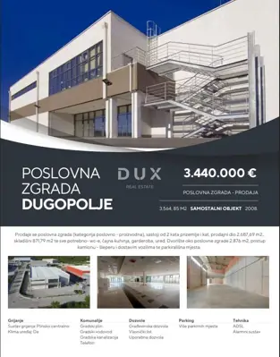 Business-production center 3,559 m², Dugopolje - representative location - 6