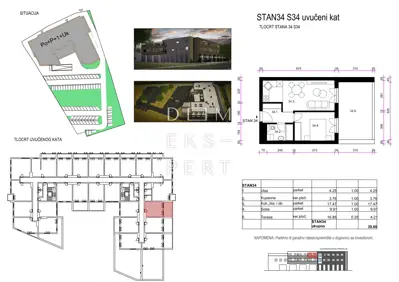 Resnik, Stan 34, Stan na drugom katu novogradnje, 39 m² - 12