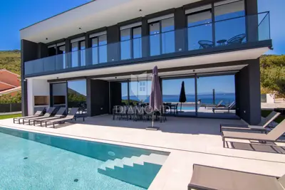 Villa, Rabac - panoramic view of the sea and Kvarner - 3