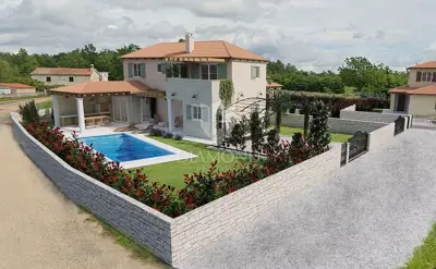House 150 m², Žminj - pool and covered terrace