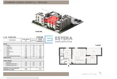 Apartment S09 91 m² Sabunike, Privlaka